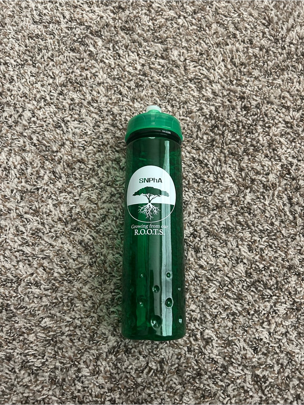 SNPhA Green Water Bottle